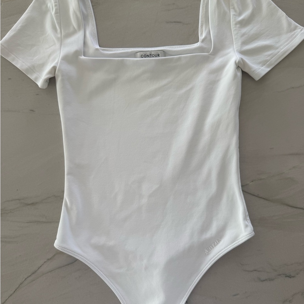 Aritzia White Contour Bodysuit